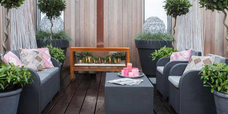 hip & happening modern doorkijk rechthoek gas vrijstaand tuin roest 