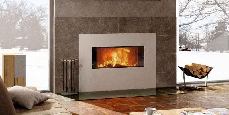 woonkamer modern inbouw front rechthoek licht & sprankelend hout inbouw met liftdeur 