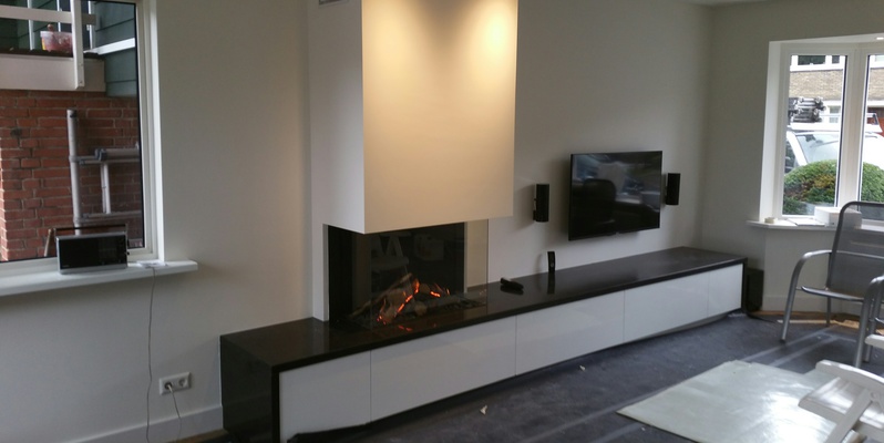 woonkamer modern inbouw rechthoek licht & sprankelend driezijdig gas wit 