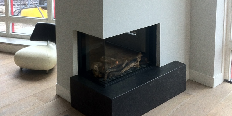 woonkamer modern inbouw rechthoek licht & sprankelend gas hoek bruin wit 