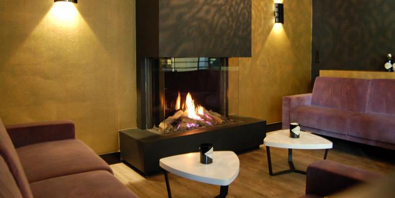 woonkamer modern vierkant stevig & rustiek inbouw driezijdig gas bruin 