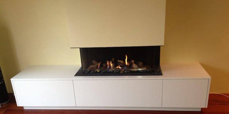 hip & happening woonkamer modern inbouw rechthoek driezijdig gas wit 