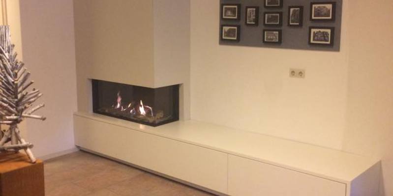 woonkamer modern inbouw rechthoek licht & sprankelend gas tweezijdig 