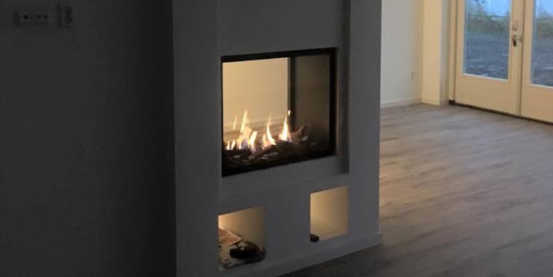 woonkamer modern doorkijk inbouw rechthoek licht & sprankelend gas wit 