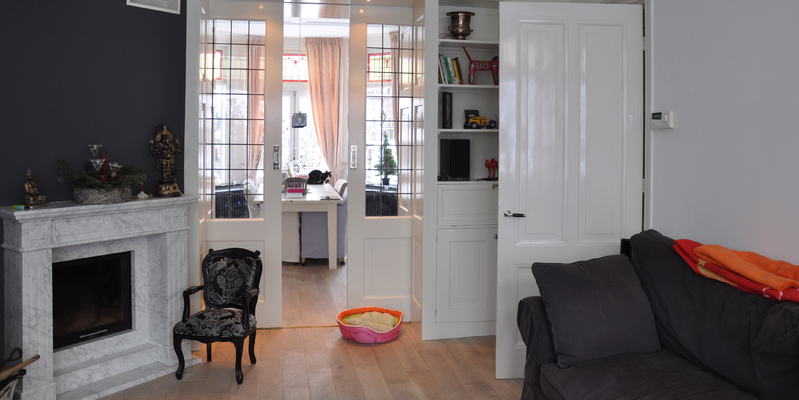 hip & happening woonkamer modern vierkant inbouw front schouw wit hout 