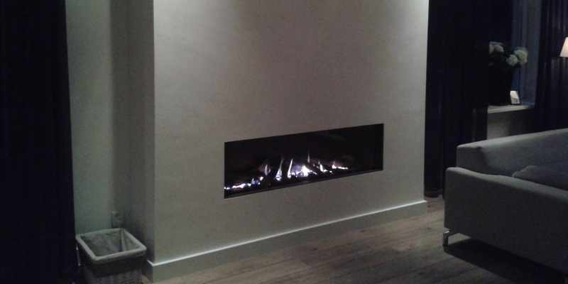 hip & happening woonkamer modern inbouw front schouw rechthoek gas wit 