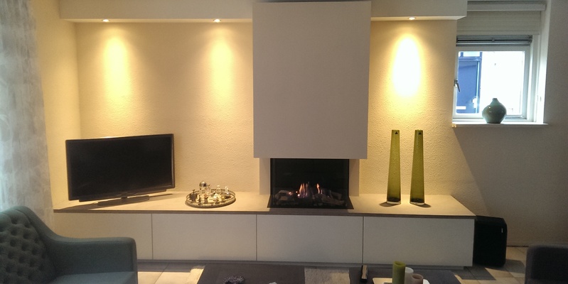 woonkamer modern inbouw licht & sprankelend driezijdig gas wit rechthoekig 