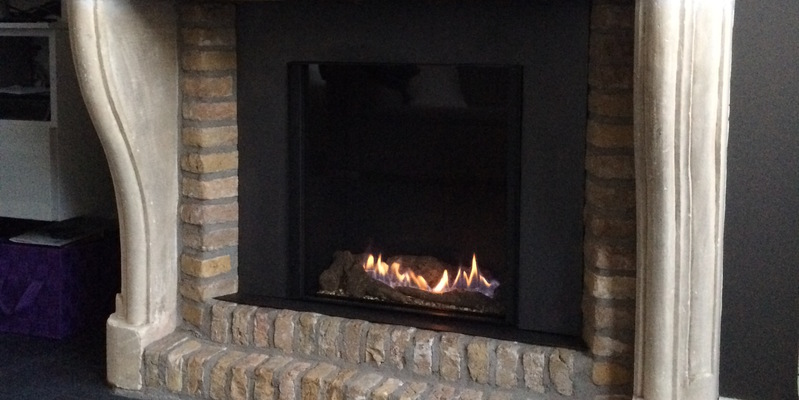 woonkamer modern vierkant stevig & rustiek inbouw front schouw gas steen 