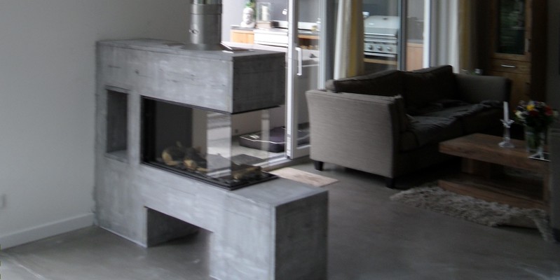 hip & happening woonkamer modern inbouw schouw zwart driezijdig gas rechthoekig 