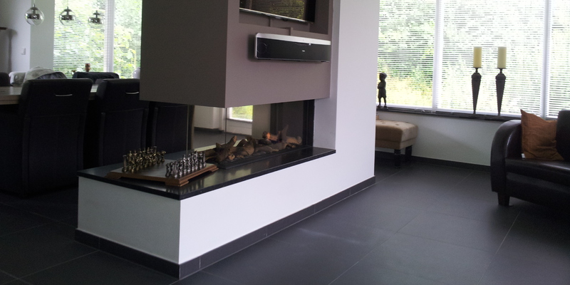 hip & happening doorkijk inbouw schouw rechthoek gas bruin woonkeuken 