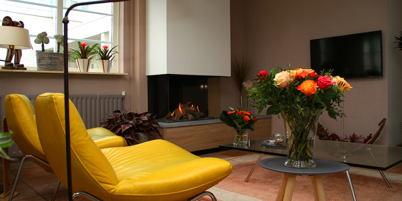 hip & happening woonkamer modern inbouw driezijdig gas wit rechthoekig 