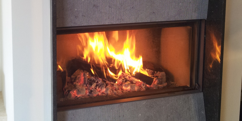 hip & happening woonkamer modern grijs inbouw front schouw rechthoek hout 