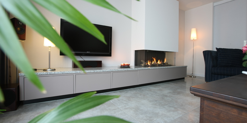 woonkamer modern inbouw licht & sprankelend driezijdig gas wit rechthoekig 