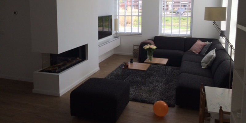 hip & happening woonkamer modern inbouw driezijdig gas wit rechthoekig 