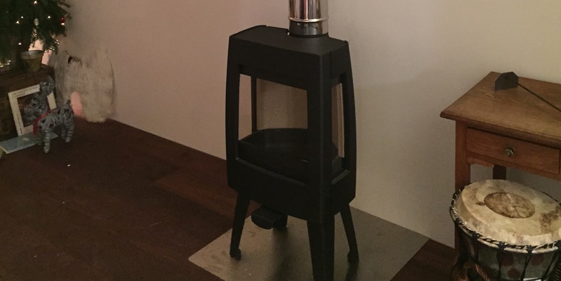 woonkamer modern stevig & rustiek zwart driezijdig verticaal vrijstaand hout 