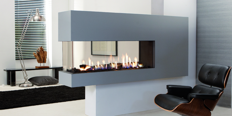 hip & happening woonkamer modern grijs inbouw front rechthoek gas 