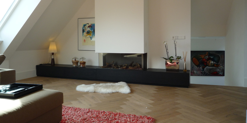 hip & happening woonkamer modern inbouw driezijdig gas rechthoekig beige 
