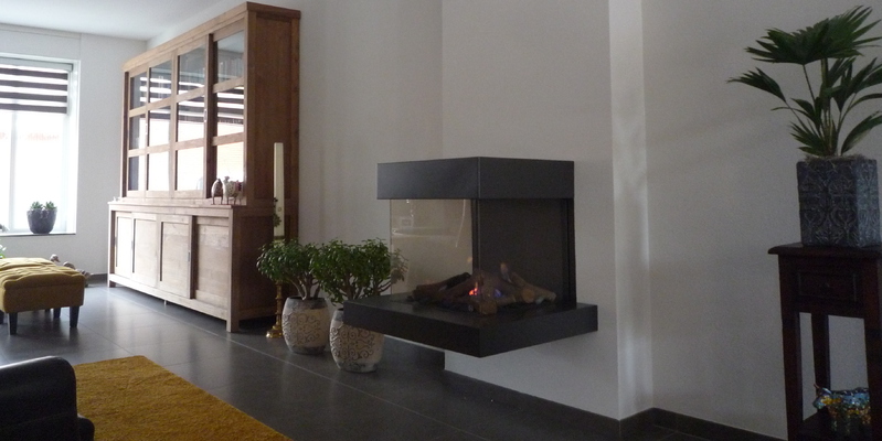 hip & happening woonkamer modern driezijdig gas hangend rechthoekig donkergrijs 