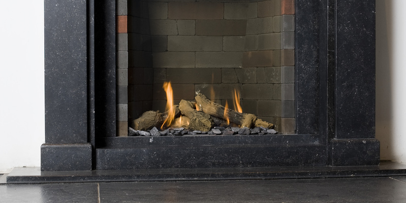 woonkamer stevig & rustiek inbouw front schouw zwart rechthoek gas klassiek 