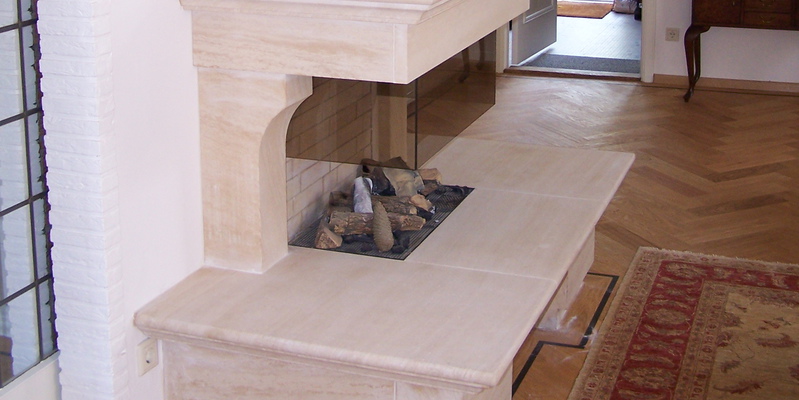 woonkamer inbouw schouw driezijdig gas sfeervol & klassiek beige 