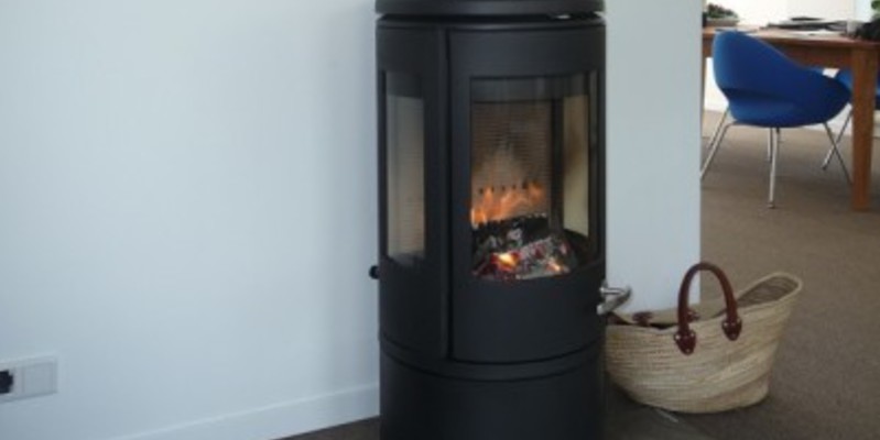 woonkamer modern zwart licht & sprankelend driezijdig gas vrijstaand rond 