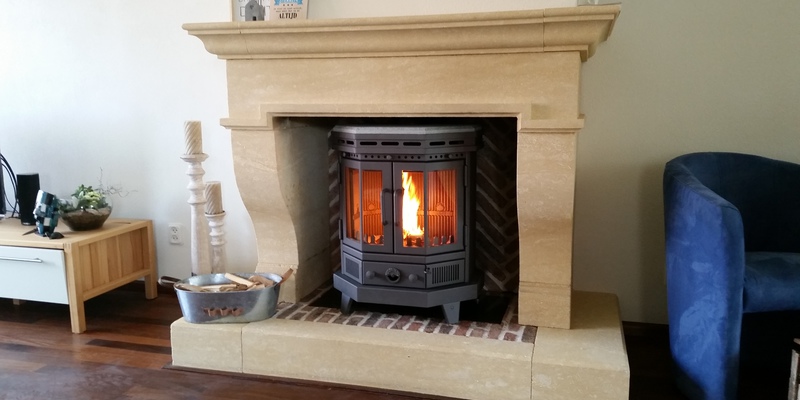 woonkamer grijs schouw rechthoek driezijdig klassiek sfeervol & klassiek vrijstaand hout 