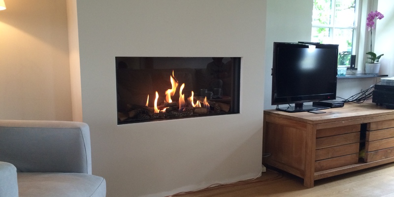 hip & happening woonkamer modern inbouw front rechthoek gas wit 