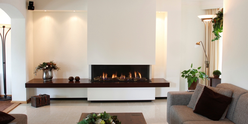 hip & happening woonkamer modern inbouw driezijdig gas wit rechthoekig 