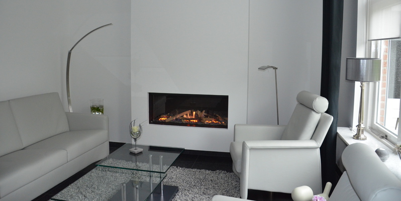 hip & happening woonkamer modern inbouw front rechthoek gas wit 