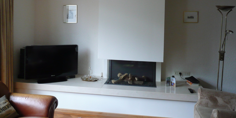 woonkamer modern inbouw licht & sprankelend driezijdig gas wit rechthoekig 