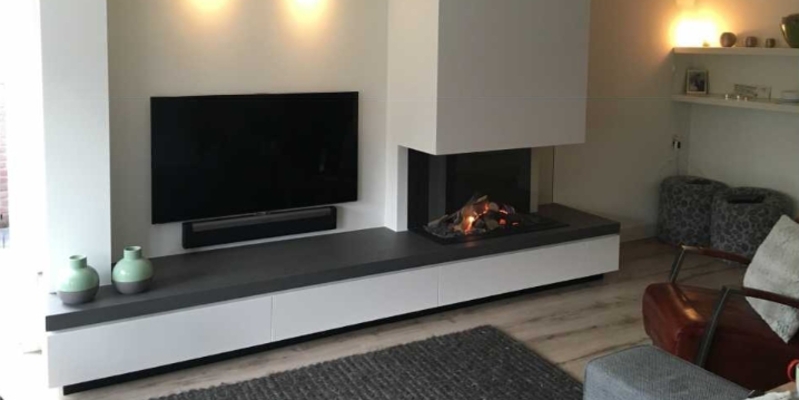 woonkamer modern inbouw licht & sprankelend driezijdig gas wit rechthoekig 