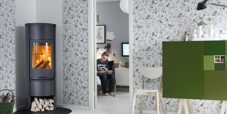 woonkamer modern stevig & rustiek front vrijstaand hout afgerond antraciet 