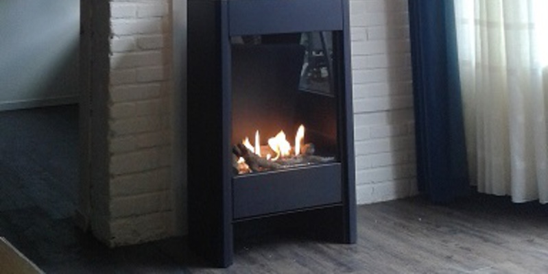 woonkamer vierkant front licht & sprankelend gas vrijstaand 