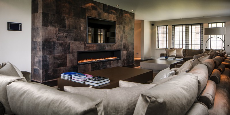 hip & happening woonkamer modern inbouw front gas verticaal steenmotief 