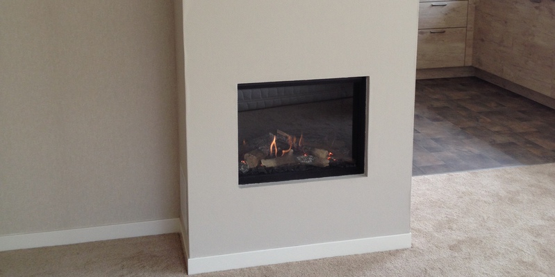 woonkamer modern inbouw front rechthoek licht & sprankelend gas creme 