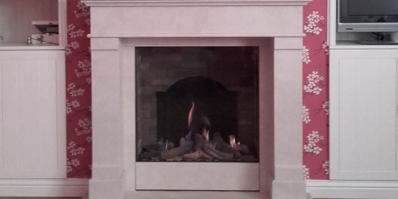 woonkamer vierkant inbouw front schouw gas klassiek sfeervol & klassiek creme 