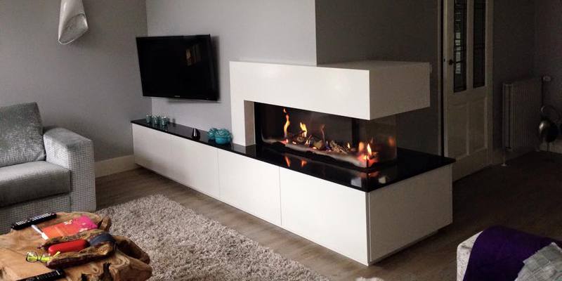 woonkamer modern inbouw rechthoek licht & sprankelend driezijdig gas wit 