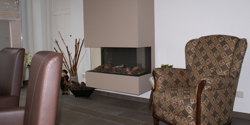 hip & happening woonkamer modern driezijdig gas hangend rechthoekig bruin 