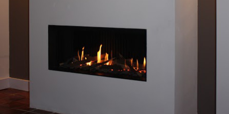 woonkamer modern inbouw front rechthoek licht & sprankelend gas zwart wit 