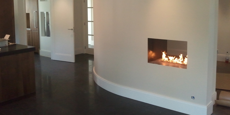 hip & happening modern doorkijk inbouw rechthoek gas eetkamer zand bruin 