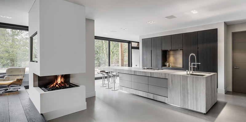 hip & happening woonkamer modern inbouw driezijdig gas wit rechthoekig 