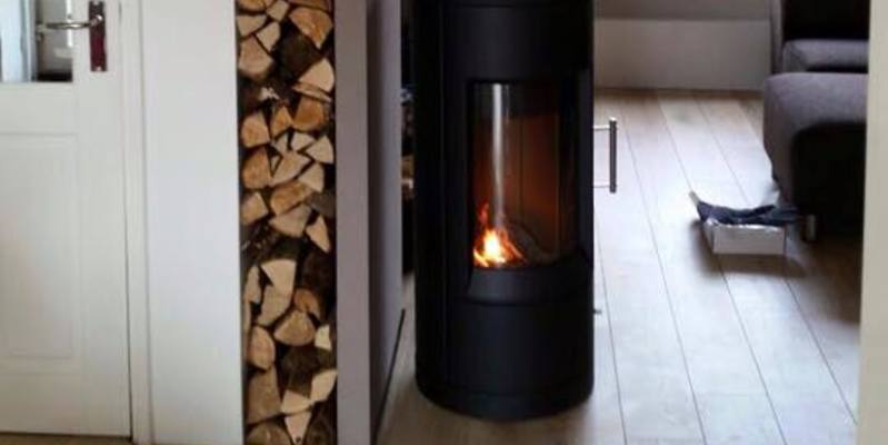 hip & happening woonkamer modern front zwart vrijstaand hout afgerond 