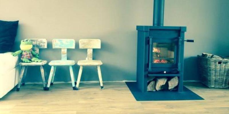 woonkamer modern stevig & rustiek front zwart rechthoek vrijstaand hout 