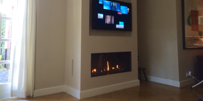 woonkamer modern inbouw front rechthoek licht & sprankelend gas wit 