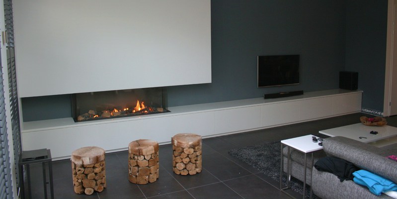 woonkamer modern inbouw licht & sprankelend driezijdig gas wit rechthoekig 