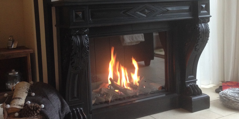 woonkamer modern stevig & rustiek inbouw front schouw zwart rechthoek gas 