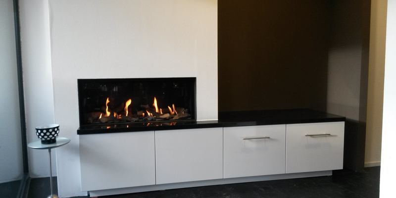 woonkamer modern inbouw front rechthoek licht & sprankelend gas wit 