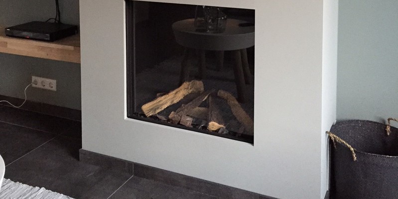 hip & happening woonkamer modern vierkant inbouw front schouw gas wit 