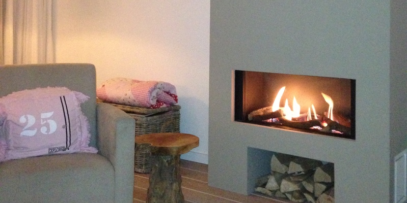 hip & happening woonkamer modern grijs inbouw front rechthoek gas 