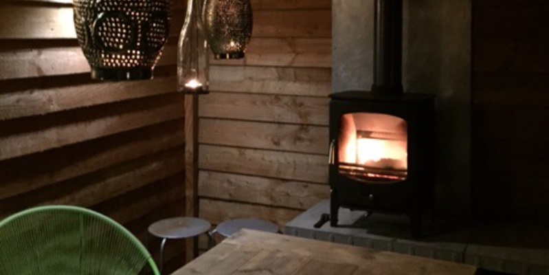 hip & happening front zwart rechthoek vrijstaand Veranda hout 